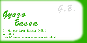 gyozo bassa business card